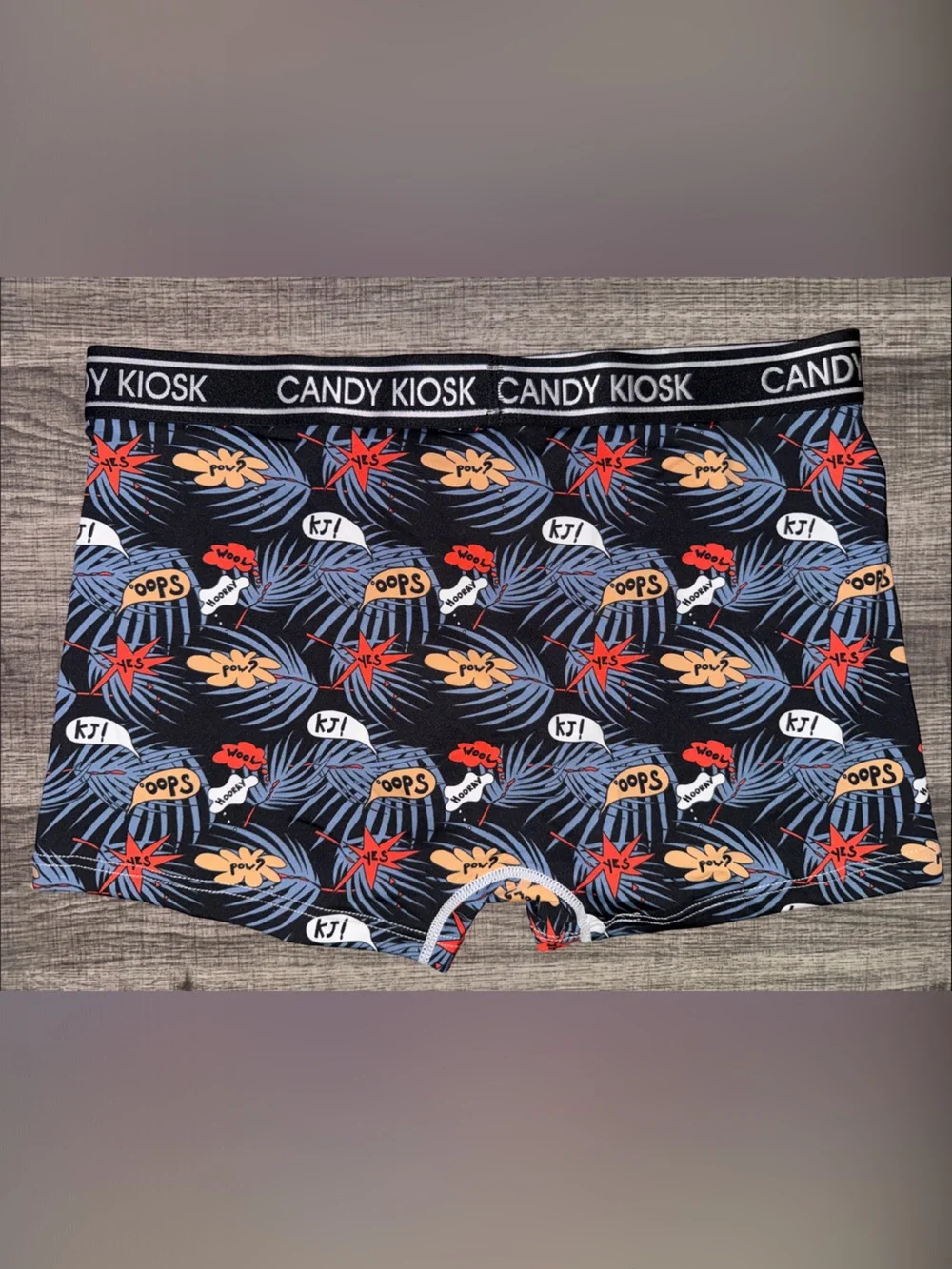 Men's Navy Tropical Print Boxer Briefs